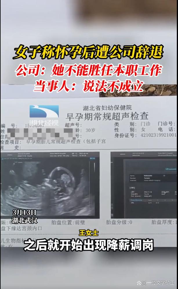 武汉一女子怀孕后遭公司辞退，法律规定不得因怀孕辞退女职工-2